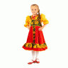  Русский народный костюм "Хохлома плясовая" детский красный