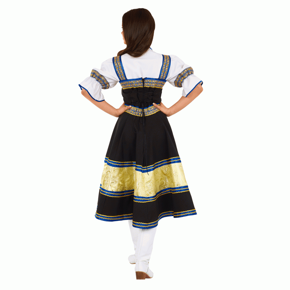 Русский народный костюм "Наталья" взрослый черный