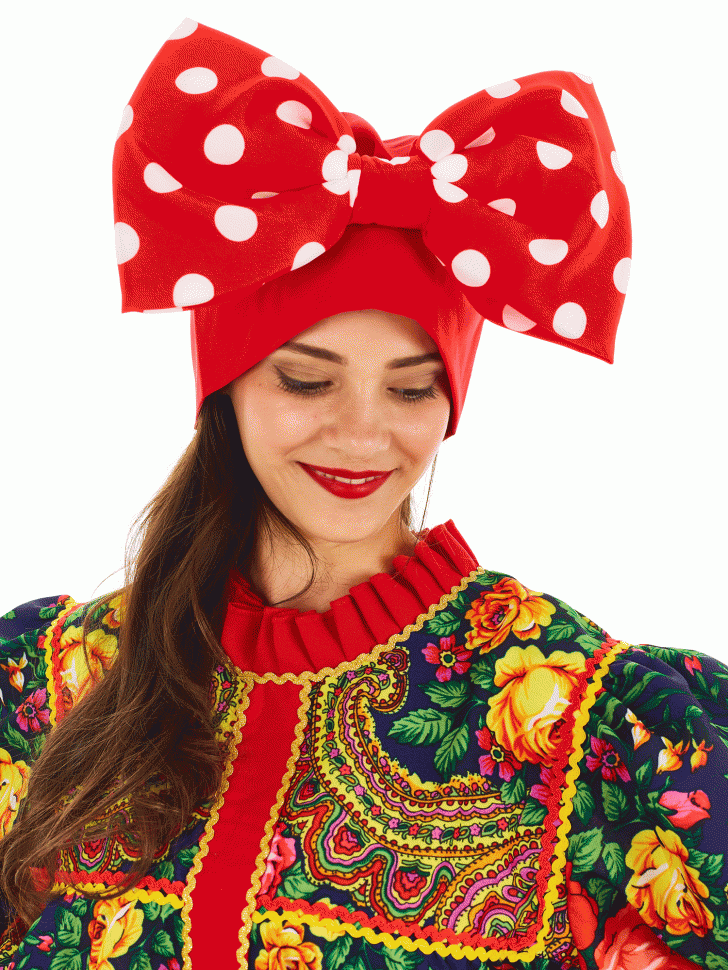 Карнавальный костюм "Солоха" взрослый красный