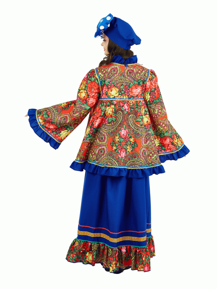 Карнавальный костюм "Солоха" взрослый синий