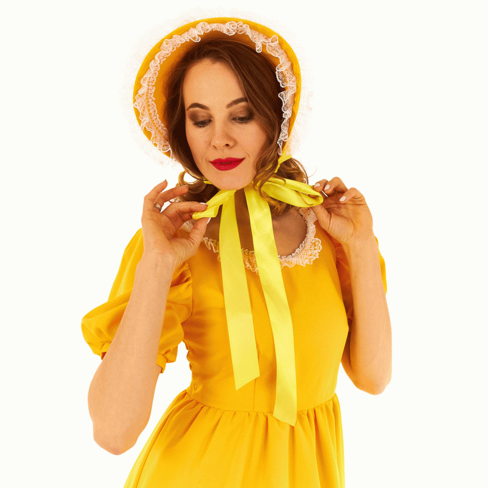 Карнавальный костюм "Барышня в желтом" Ф389