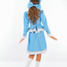 Карнавальный костюм "Снегурочка" голубая короткая М77
