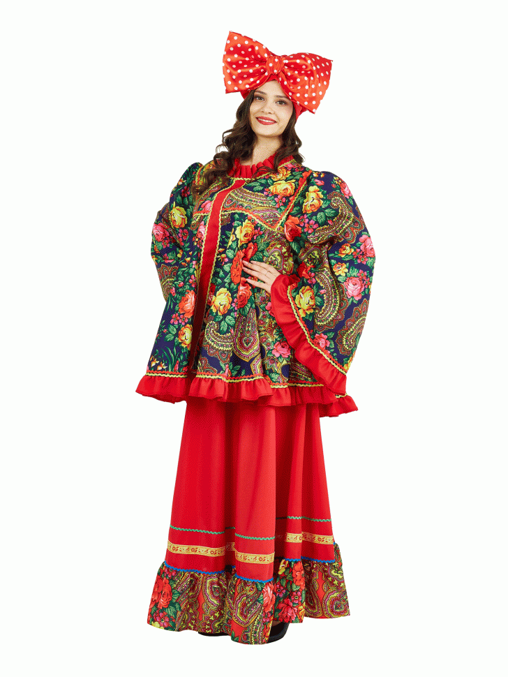 Карнавальный костюм "Солоха в красном" М77