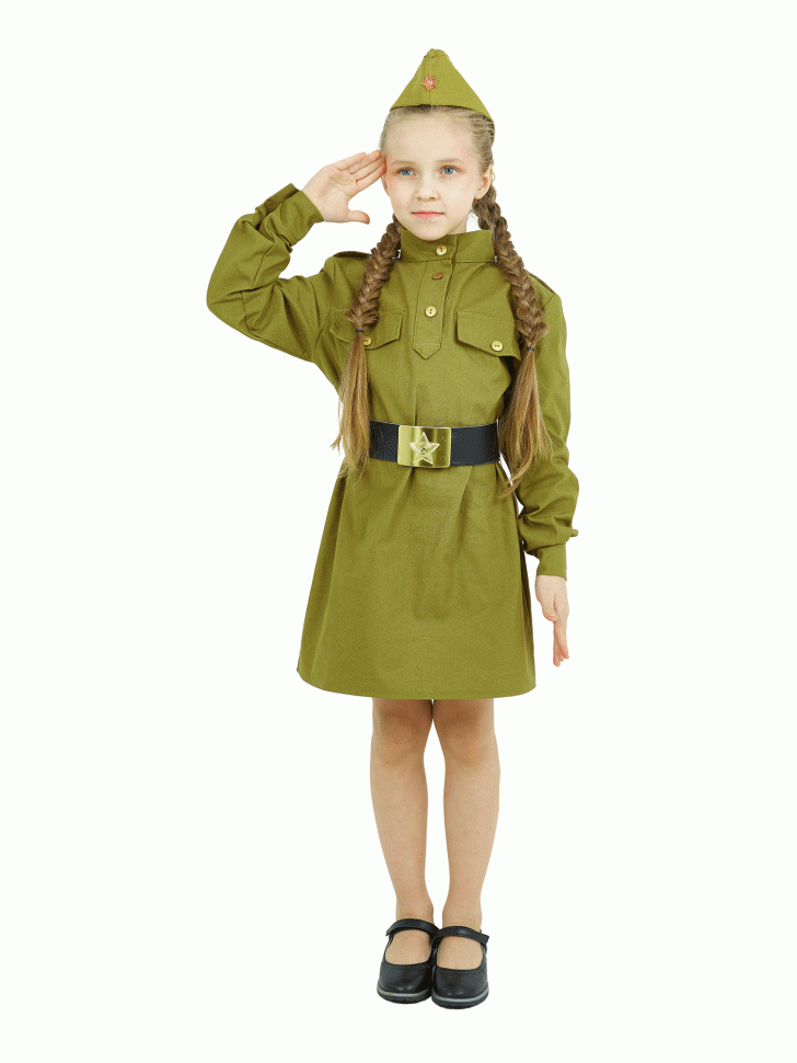 Военный костюм "Солдаточка" платье