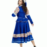 Русский народный костюм "Кадриль Кубанская" синяя взрослая