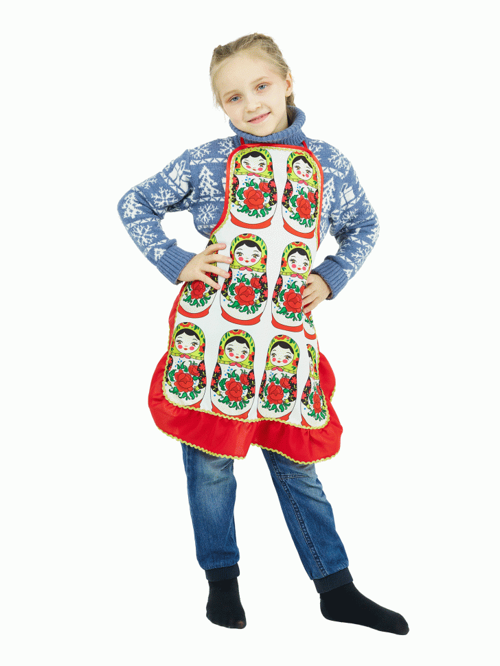 Фартук русский народный  детский Матрешка