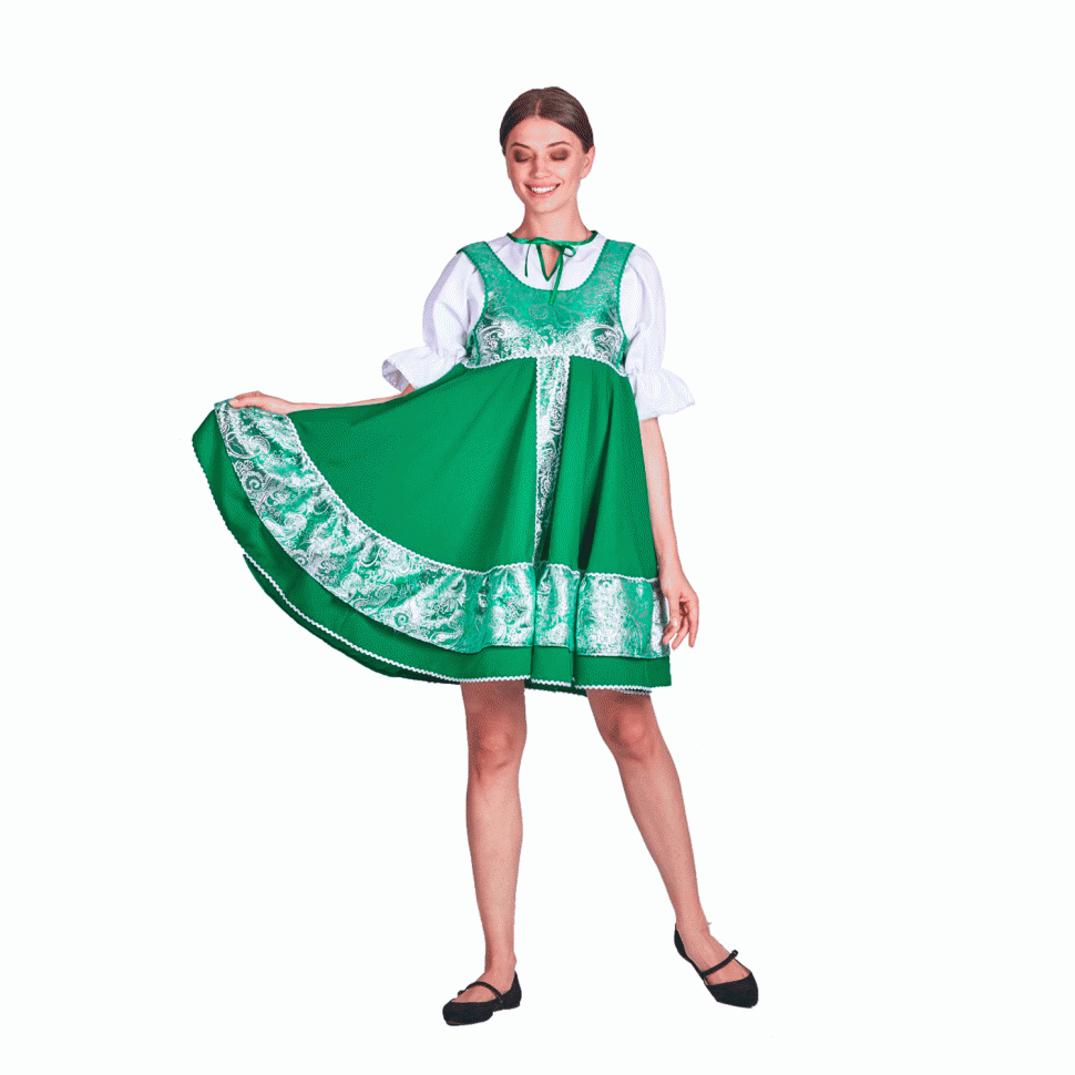 Русский народный костюм "Плясовой" парча