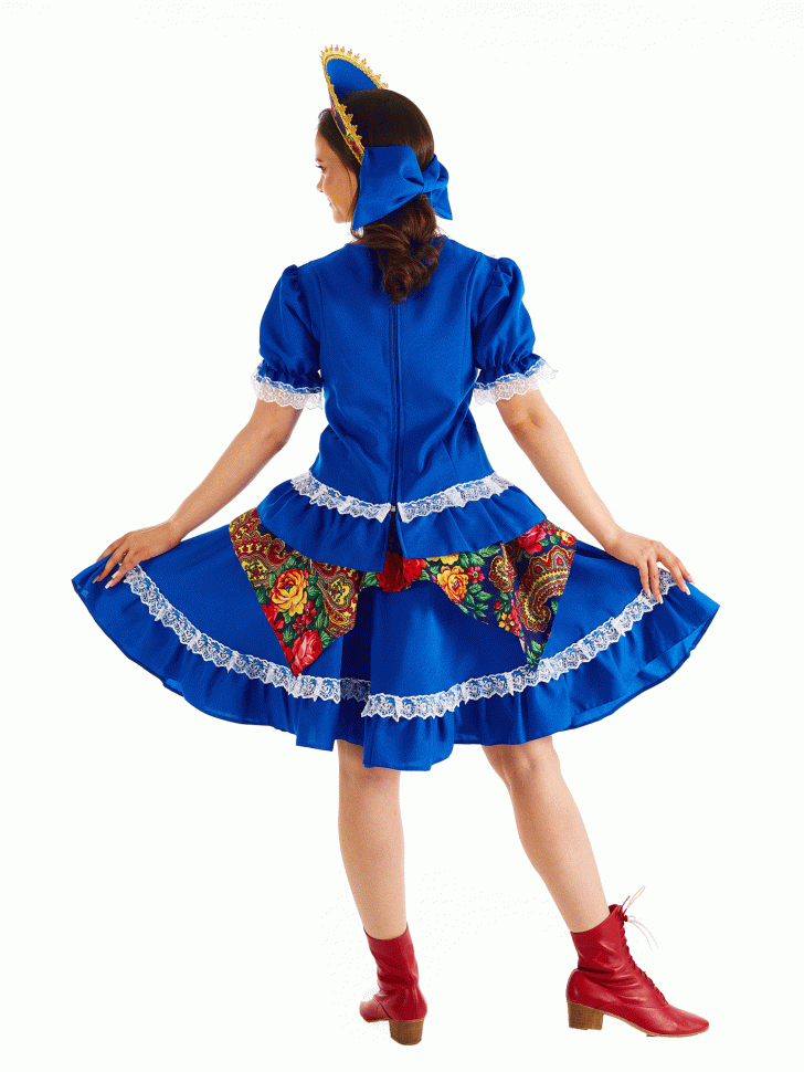 Русский народный костюм "Светлана" взрослый синий