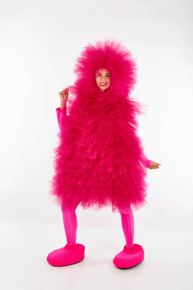  Карнавальный костюм "Фьек розовый" М77