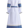 Русский народный костюм "Купеческая" бело/синяя