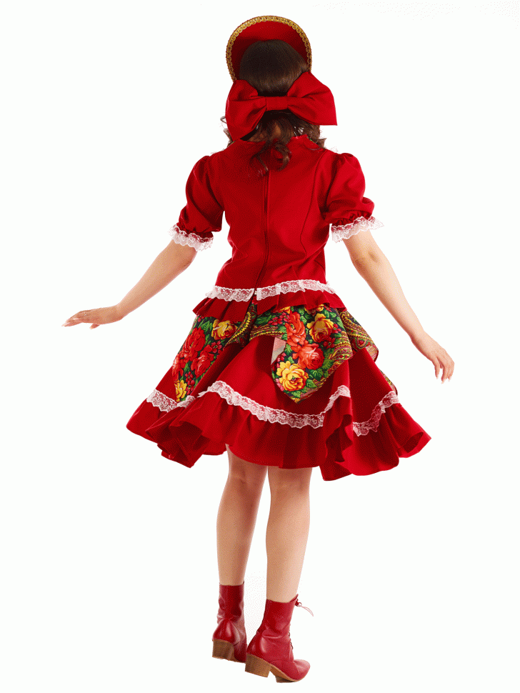 Русский народный костюм "Светлана" взрослый красная