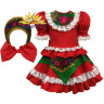 Русский народный костюм "Кадриль с кокошником" женский красный